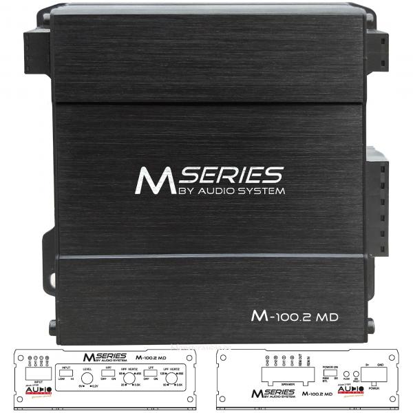 Audio System M-100.2 MD Mini 2-Kanal Verstärker Endstufe M100.2MD